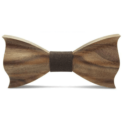 Dark Wood Brown Fabric Adult Bow Tie, Bow Ties, BTA023, Wooden Bow Ties, Cuffed, Clinks, Clinks Australia