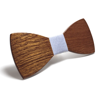 Dark Wood Light Cork Adult Bow Tie