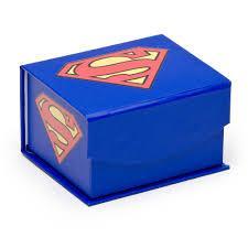 Superman Shield Cufflinks in Red and Yellow