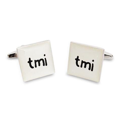 Text Speak Cufflinks: tmi Novelty Cufflinks Clinks Australia 