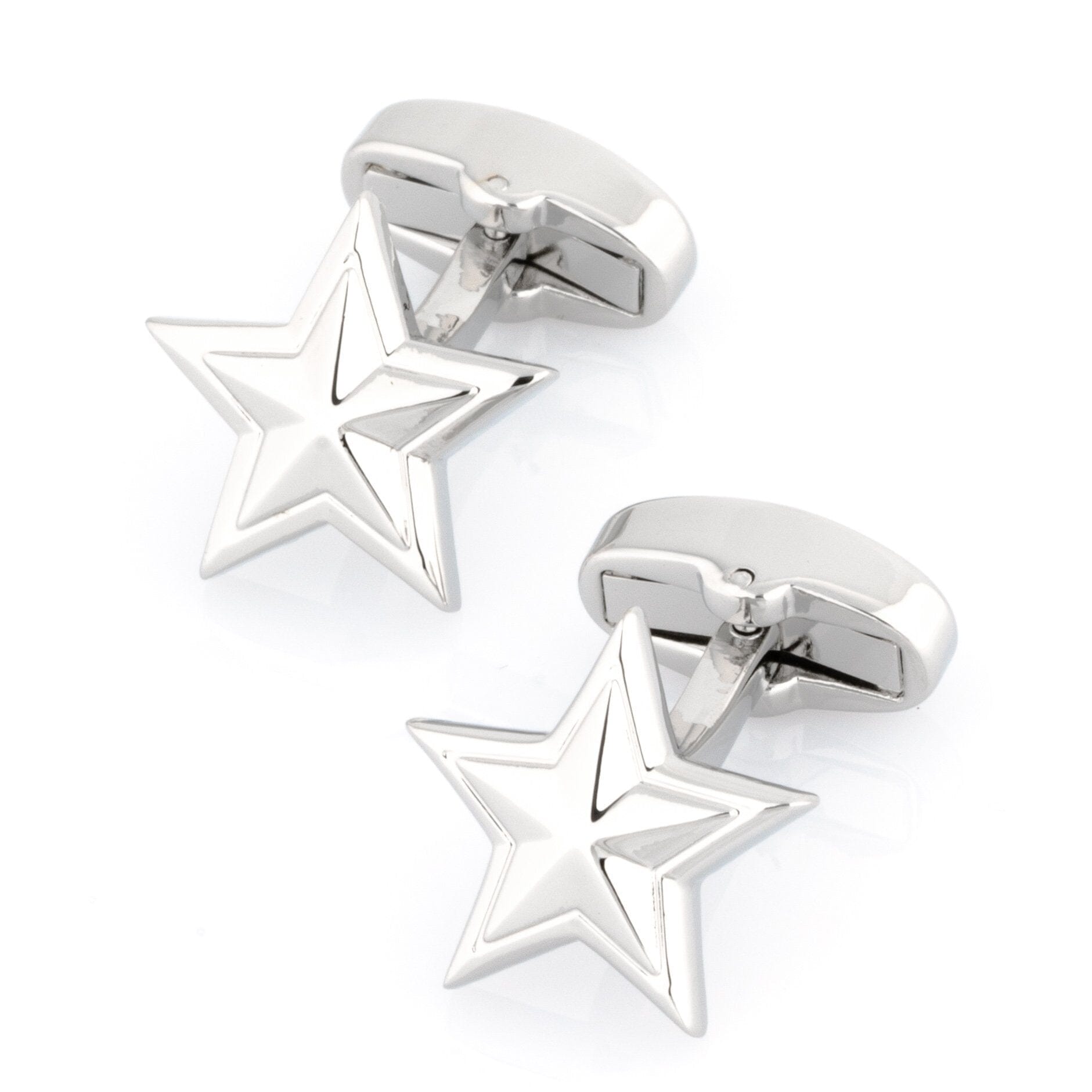 Silver Star Cufflinks Novelty Cufflinks Clinks Australia Silver Star Cufflinks 