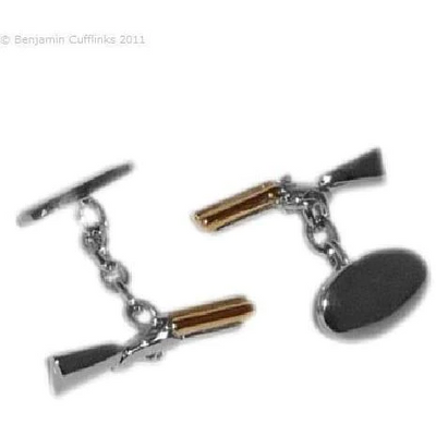 Double Barrel Shotgun (chain) Cufflinks