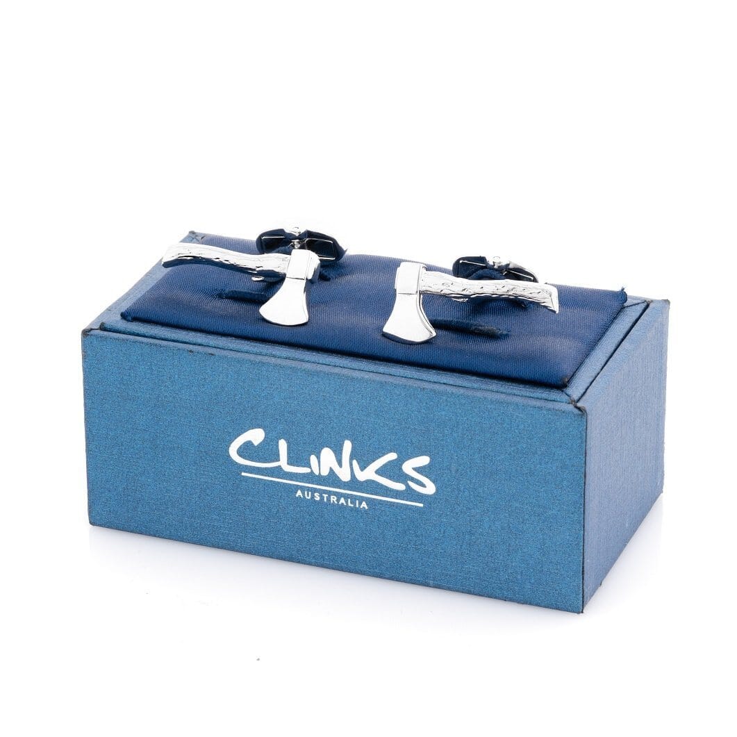 Silver Axe Cufflinks Novelty Cufflinks Clinks Australia 