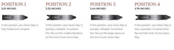 Swiss Stays 3 pack Adjustable Stainless Steel Collar Stays Collar Stays Swiss Stays 
