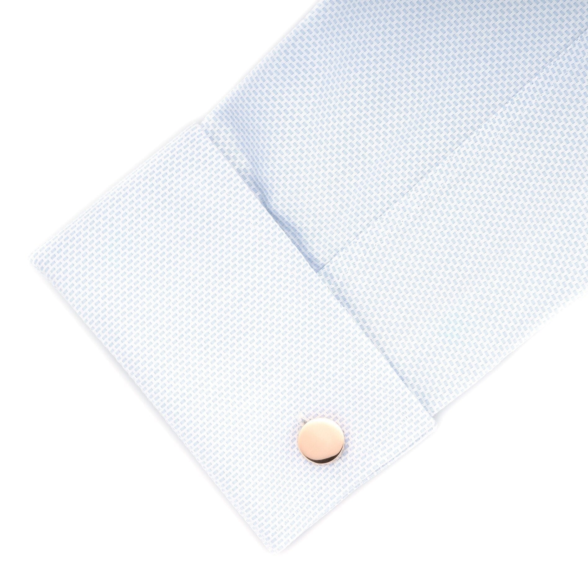 Engravable Round Cufflinks Rose Gold Classic & Modern Cufflinks Clinks Australia 