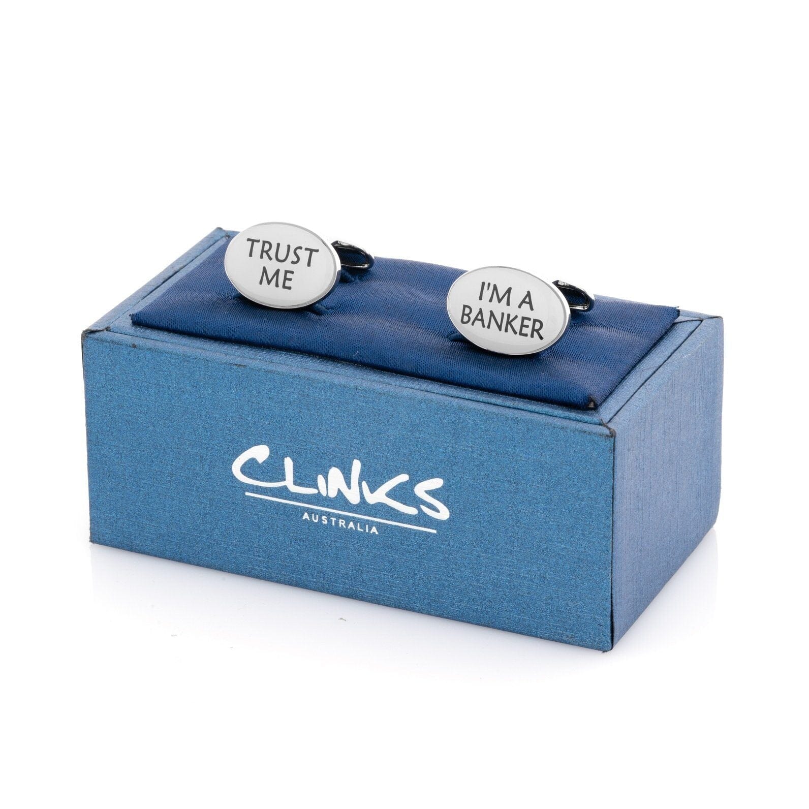 Trust Me I'm a Banker Cufflinks Novelty Cufflinks Clinks Australia 