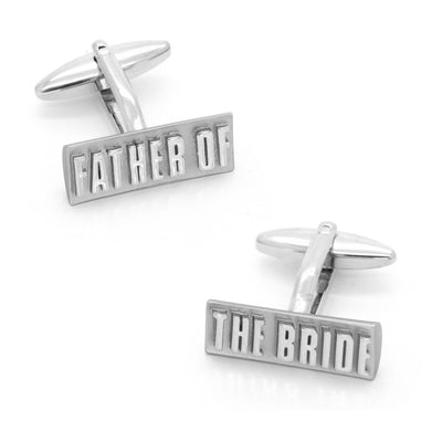 Father of the Bride Raised Lettering Cufflinks, Wedding Cufflinks, CL9554, Mens Cufflinks, Cufflinks, Cuffed, Clinks, Clinks Australia
