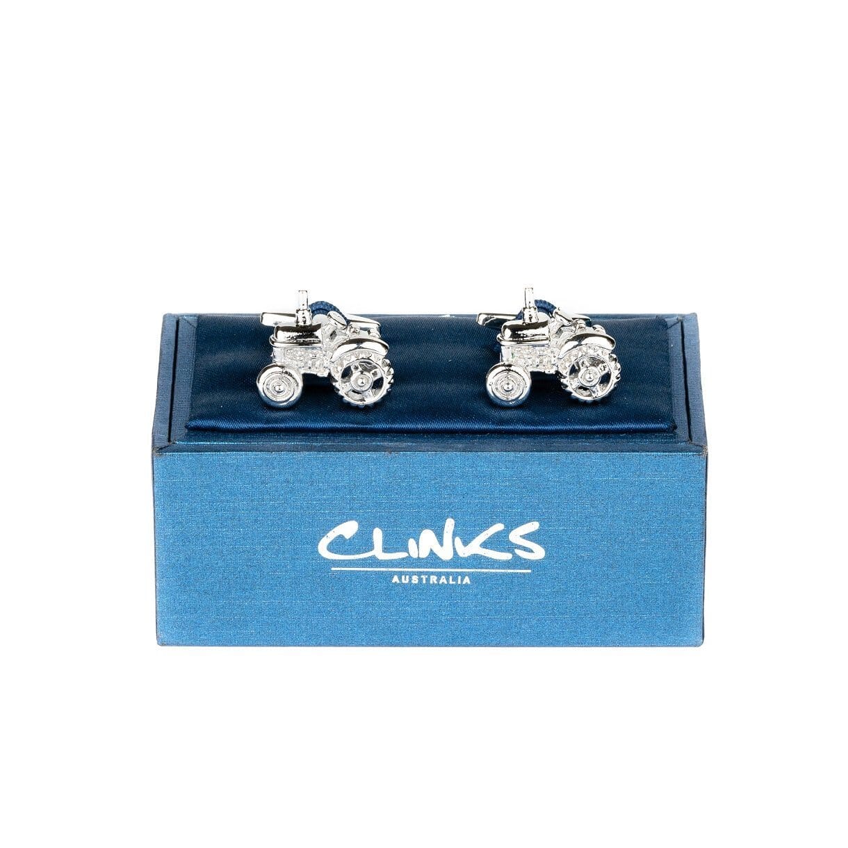 Silver Tractor Cufflinks Novelty Cufflinks Clinks Australia 