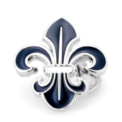 Fleur De Lis Lapel Pin in Blue