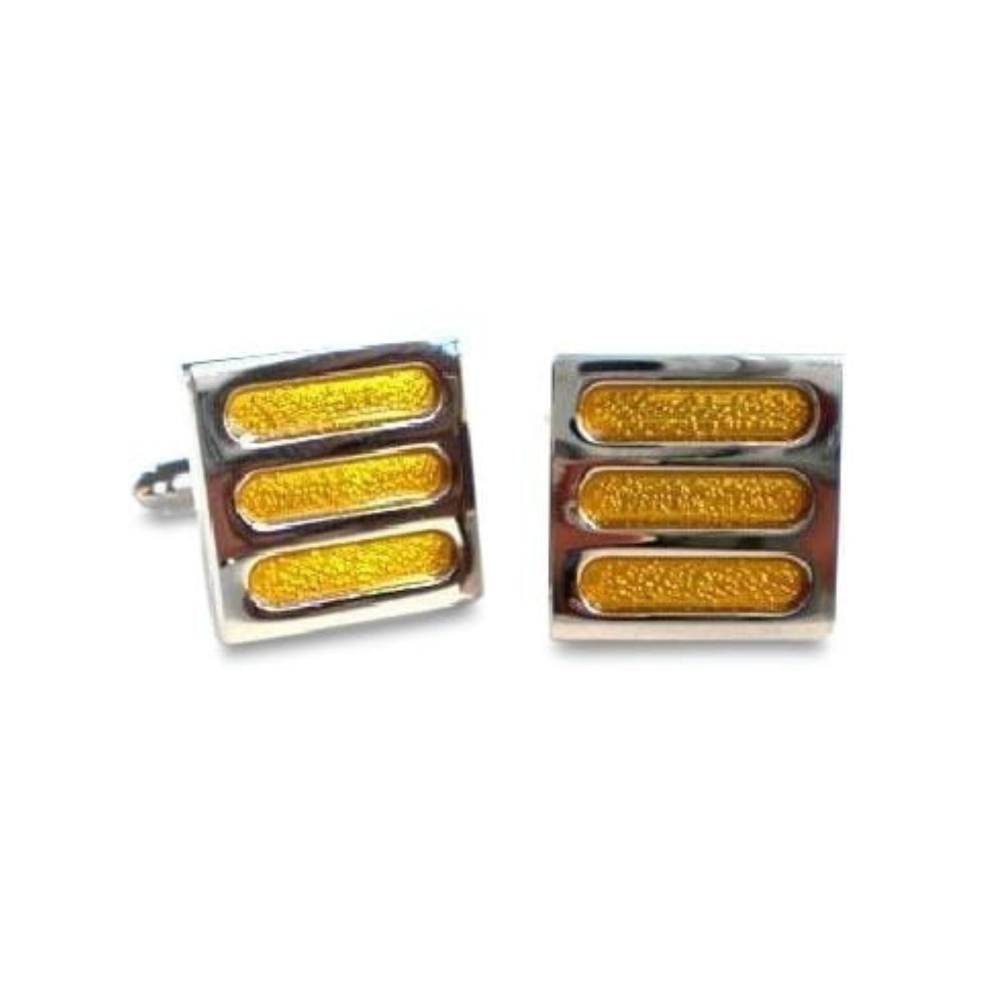 Gold Stripes Cufflinks