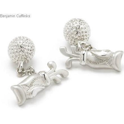 Golf Bag and Ball Cufflinks (with chain), Novelty Cufflinks, ZBC1850, Mens Cufflinks, Cufflinks, Cuffed, Clinks, Clinks Australia
