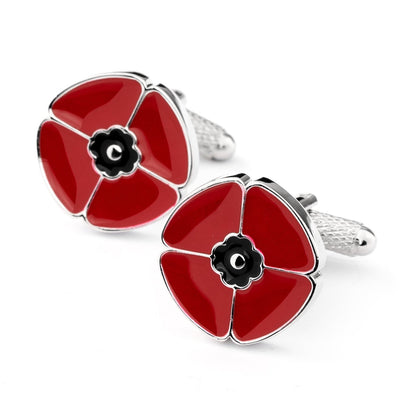 Red Poppy Remembrance Cufflinks