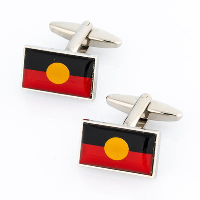 Australian Aboriginal Flag Cufflinks