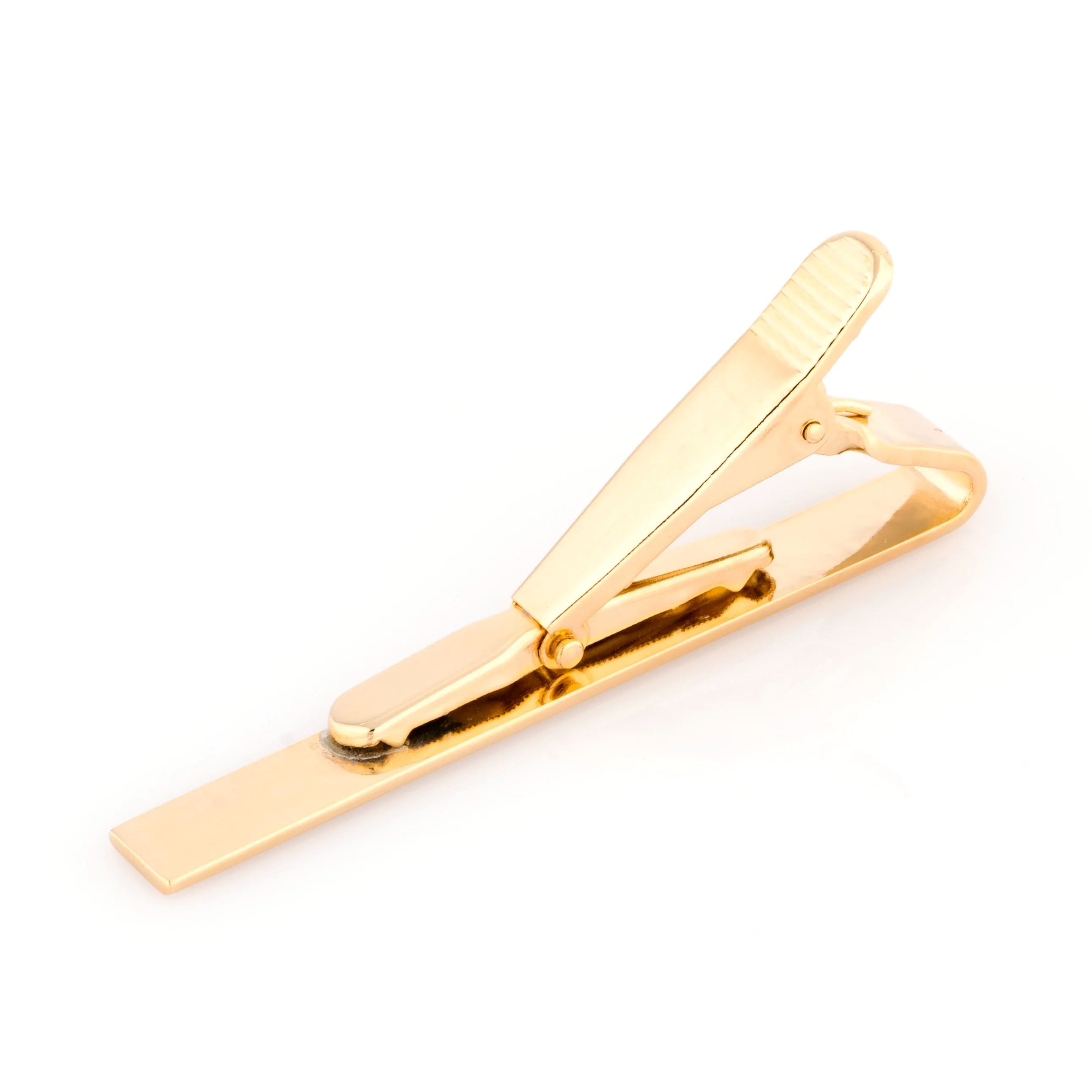 Shiny Gold Tie Clip 55mm Tie Clips Clinks Australia 