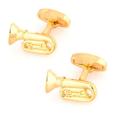 Tuba Cufflinks Gold