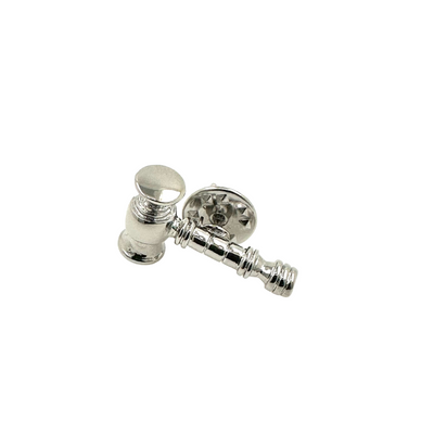 Silver Gavel Lapel Pin