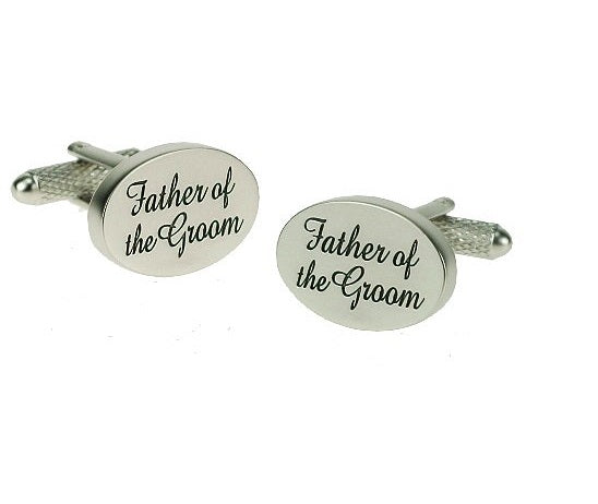 Father of the Groom Script Wedding Cufflinks