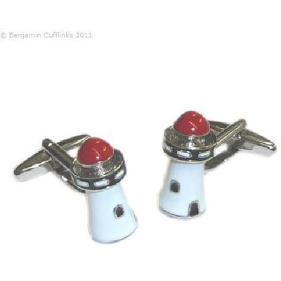 Red Domed Lighthouse Cufflinks
