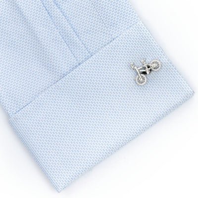 Silver Bicycle Cufflinks