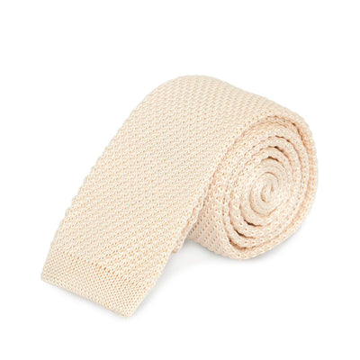 Cream Knitted Tie