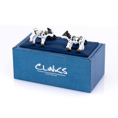 Black and White Cow Cufflinks 3D