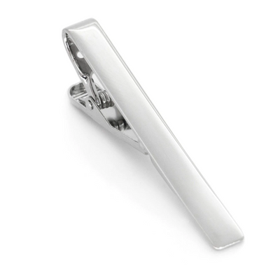 Shiny Silver Tie Clip 55mm
