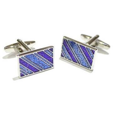 Sneaky Floral Stripes Cufflinks