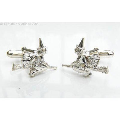 Solid Silver Witches Cufflinks