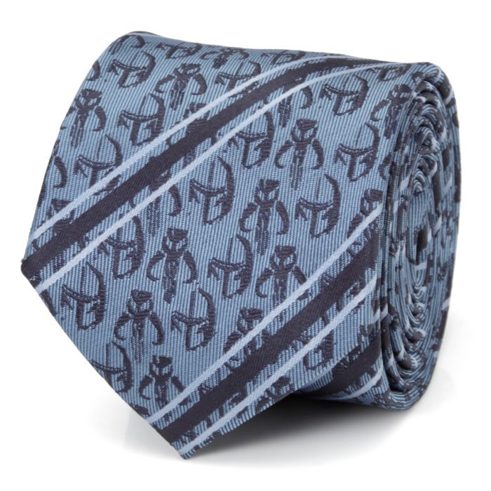 Star Wars Mando Navy Stripe Mens Tie