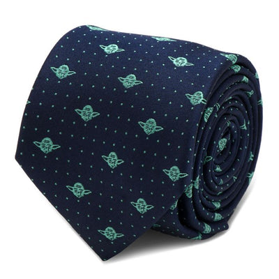 Yoda Dot Star Wars Navy Tie