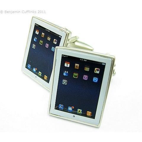 Tablet-style (White edge) Cufflinks