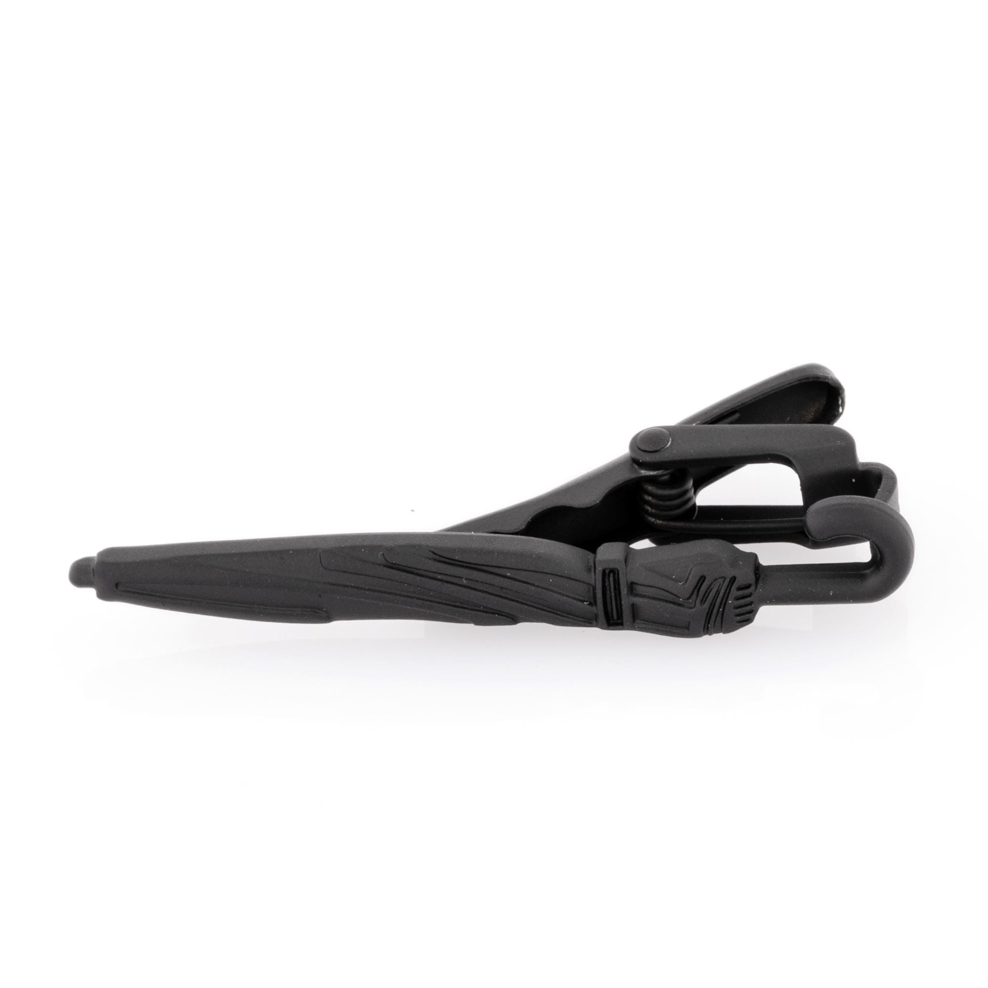 Matte Black Umbrella Tie Clip Tie Clips Clinks 