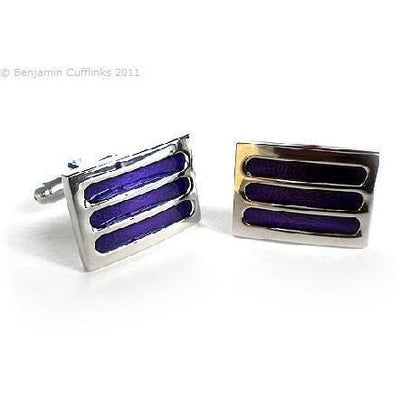 Three Purple Lines Cufflinks