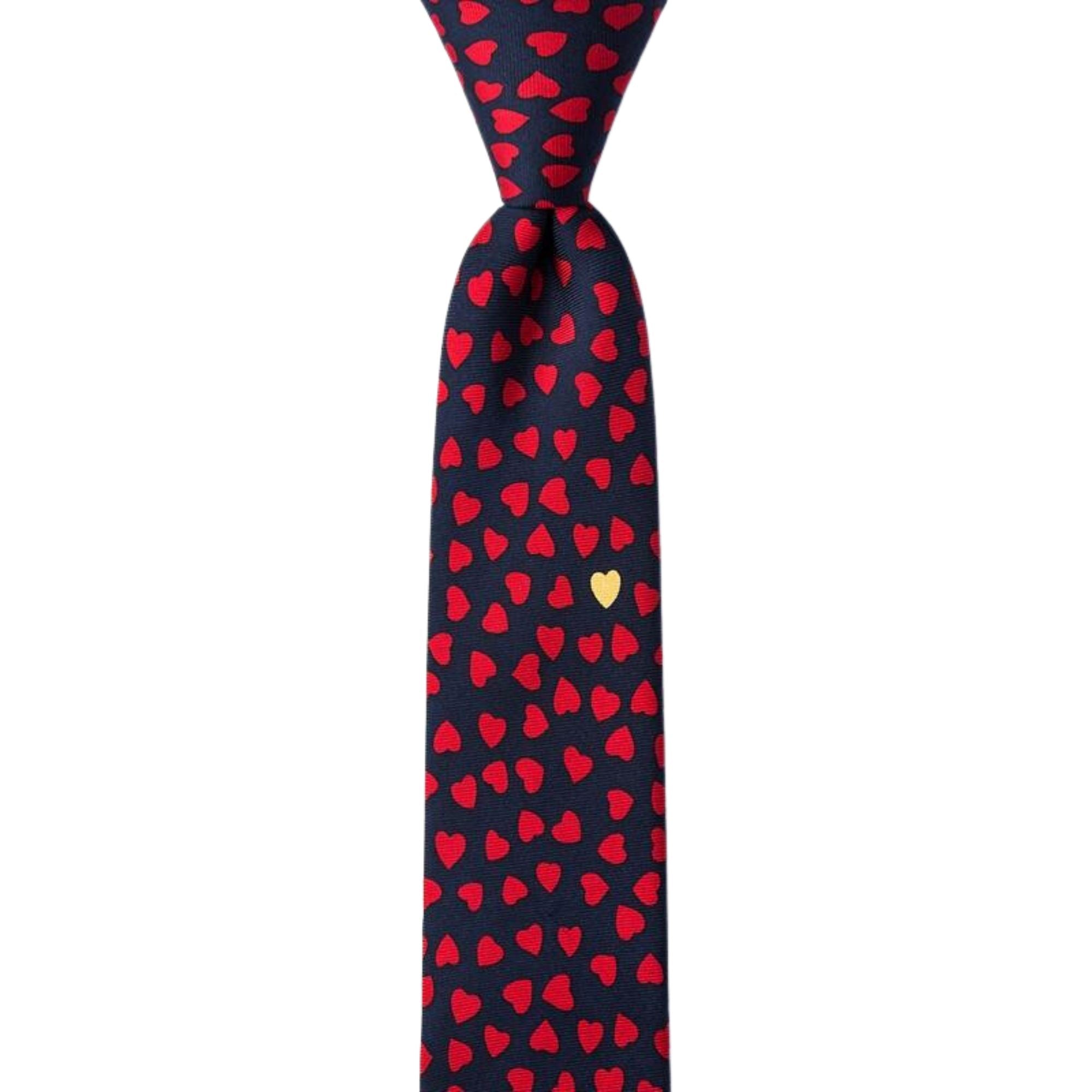 Heart of Gold Skinny Tie Ties Alynn 