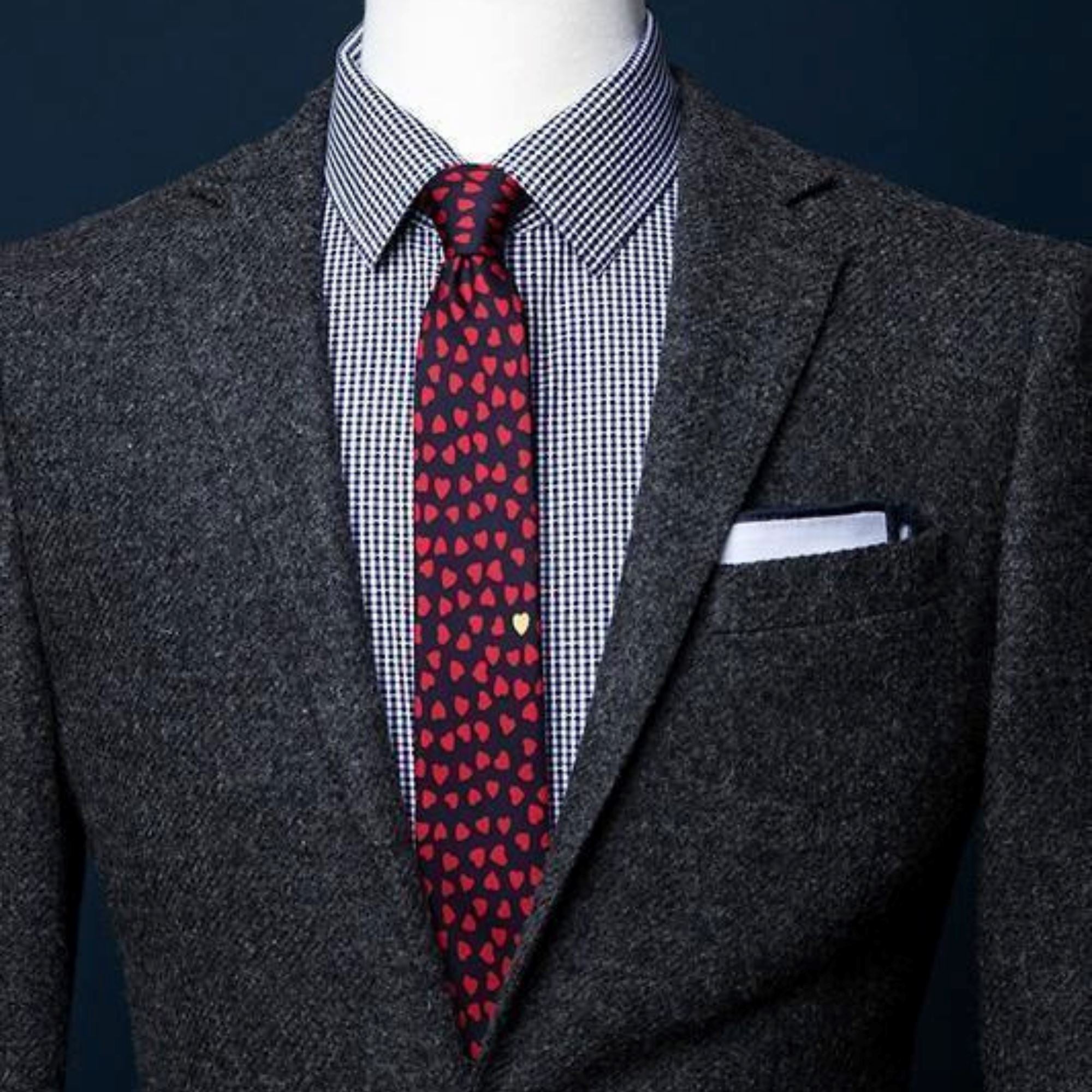 Heart of Gold Skinny Tie Ties Alynn 