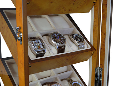 Burl Wooden Watch Cabinet, 18 Watch Box, Cuffed Watch Box, Clinks Australia Watch Box, Burl Watch Box on Cuffed, Australia Watch Cabinet, Watch Cabinet Storage Box, Watch Storage Box, Watch Cabinet Display, 18 Slots Watch Box, Watch Boxes for 18, Burl Wood Watch Cabinet, Wooden Watch Cabinet, Burl, Watch Cabinet, CB5051, Clinks, Clinks Australia, Cuffed