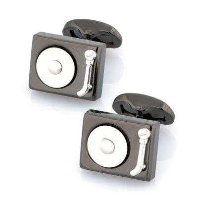 Turntable Record Player DJ Cufflinks