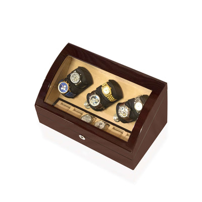 Mahogany Watch Winder Box, 6 + 6 Watches Winder, Cuffed Watch Watch Winder, Clinks Australia Watch Winder Box, Mahogany Watch Winder Box on Cuffed, Australia Watch Winder Box, Watch Winder Storage Box, Watch Winder Display Box, Watch Winder Box for 6 + 6, Watch Winder Box, Mahogany, CW0601, Clinks.com