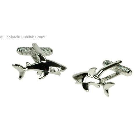 White Pointer Shark Cufflinks Novelty Cufflinks Clinks Australia White Pointer Shark Cufflinks 