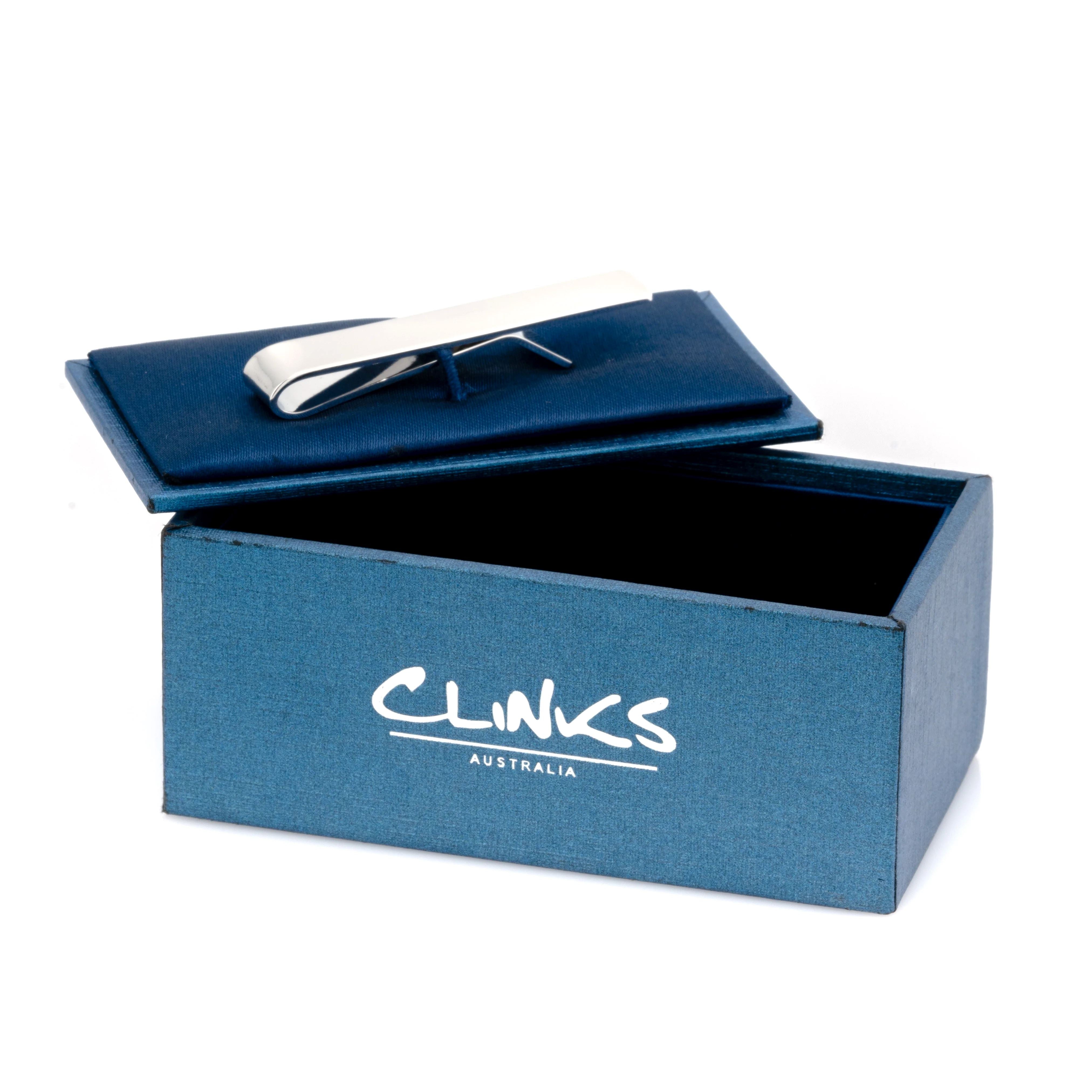 Brushed Silver Tie Bar 47mm Tie Clips Clinks 