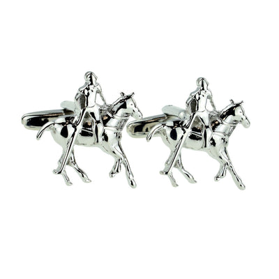 Horse Mounted Polo Player Cufflinks