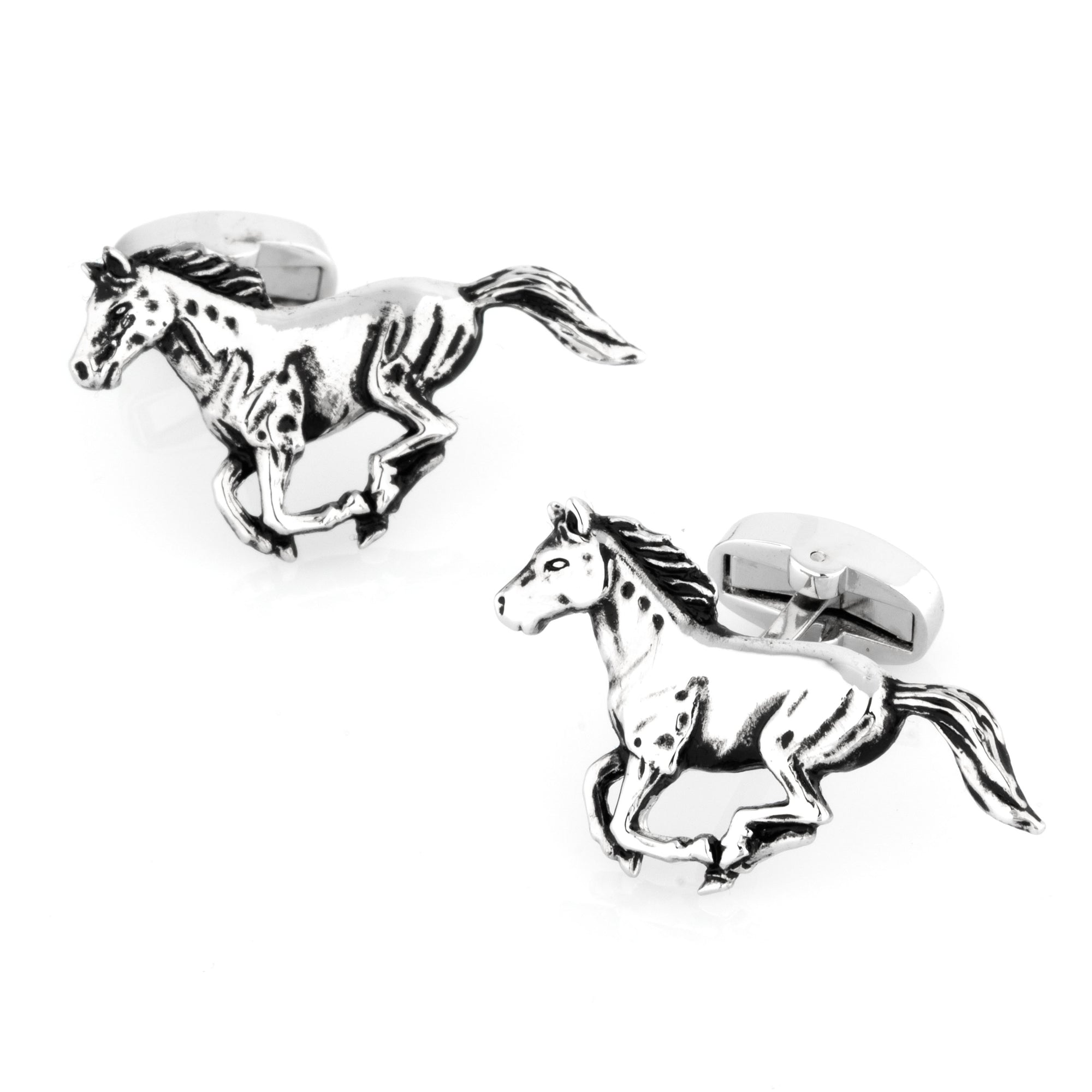 Silver Galloping Horses Cufflinks