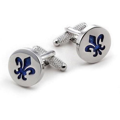 Fleur-de-lis Blue Cufflinks