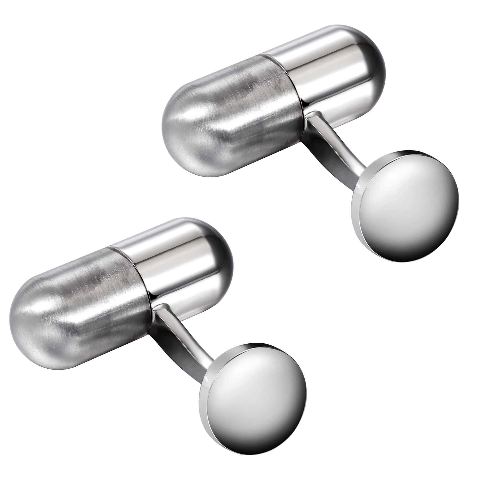 Opening Silver Capsule Cufflinks Novelty Cufflinks Clinks Australia 